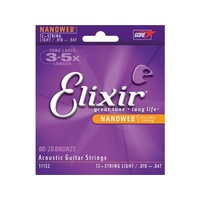 Elixir #11152: Acoustic Nanoweb 12st Light 10-47