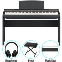 Roland Fp10Bk Digital Piano (Black) Bundle Incl Wooden Stand (Kscfp10), Stool And Accessories