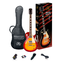 SX Les Paul Style Electric Guitar Pack with Accessories (Cherry Sunburst)