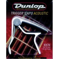 Jim Dunlop J83CD Acoustic Guitar Trigger Capo Curved Nickel
