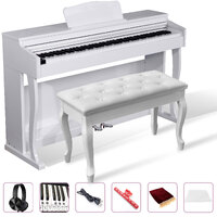 Maestro Mdp600Pwh 88-Key Weighted Hammer Action Digital Piano W/ Sliding Lid & Bluetooth (Polished White) - Bench Sold Separately