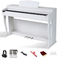 Maestro Mdp600Wh 88-Key Weighted Hammer Action Digital Piano W/ Sliding Lid & Bluetooth (Ivory White) - Bench Sold Separately