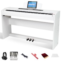 Maestro MGX600 88-Key Hammer Action Digital Piano with 3-Pedal, Wooden Stand and Built-In Bluetooth (White)