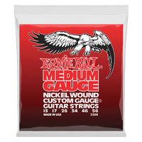 Ernie Ball Medium Nickel Wound W/ Wound G Electric Guitar Strings - 13-56 Gauge