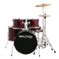 Brixton UBX20WR Fusion 20" 5 Piece  Wine Red Acoustic Drum Kit Package