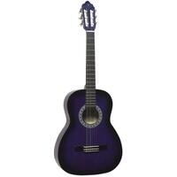 Valencia VC104BUS 100 Series 4/4 Nylon String Classical Acoustic Guitar - Blue Sunburst