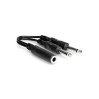 Y Cable, 1/4 in TSF to Dual 1/4 in TS