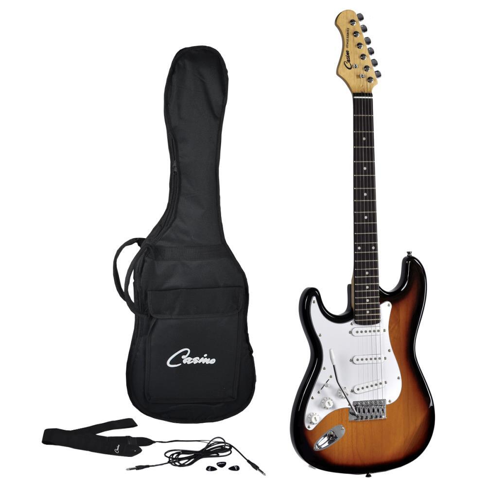 Casino Left-handed St-style Electric Guitar Set (tobacco Sunburst)