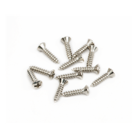 Pickguard/Vintage Bridge Cover Screws, Sheet Metal, 4 X 1/2", Oval Head (12)