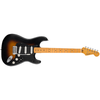 Squier 40th Anniversary Stratocaster®, Vintage Edition, Maple Fingerboard, Black Anodized Pickguard, Satin Wide 2-Color Sunburst