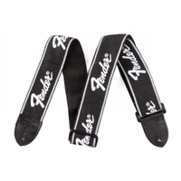 Running Logo Strap, Black/White Logo, 2"