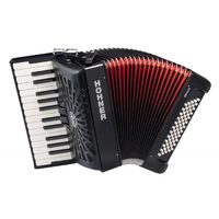 HOHNER BRAVO II 60 bass piano accordion new style GIGBAG/SILENTKEYS SYSTEM BLACK