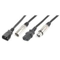 Power Dynamics CX09-5 Light Combi Cable IEC M – XLR M / IEC F – XLR F 5m