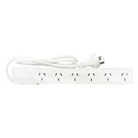 DL White 6 outlet Power board overload protection 10A 240V SAA X 1