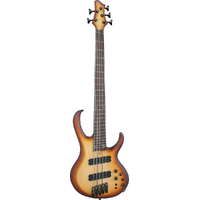 Ibanez BTB705LMNNF 5 String Electric Bass Guitar Natural Browned Burst Flat