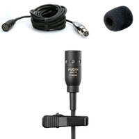 AUDIX Miniature lavalier microphone with 3' cable. Cardioid