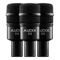 AUDIX 3x D2, 3x, DVICE Mounts, 3x P1 Microphone Pouches