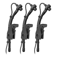 AUDIX 3pcs Mini-instrument Mic with Shock Mounted Gooseneck. Hypercardioid