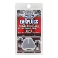 Crossfire Deluxe Earplugs - Large (Black)