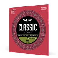 D'Addario EJ27N 1/2 Student Nylon Fractional Classical Guitar Strings, Normal Tension