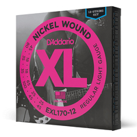 D'Addario EXL170-12 Nickel Wound Bass Guitar Strings, Light, 18-45