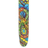 Fretz 'Goth' High Resolution Printed Leather Guitar Strap (Dragon & Snake)