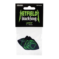 Jim Dunlop JPBF14 James Hetfield Black Fang 1.14mm Guitar Pick Players Pack (6 in a pack)