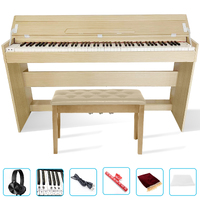 Maestro MDP400LA Compact Digital Piano 88 Weighted Hammer Action Keys Flip-Down Lid - Light Ash bench sold separately