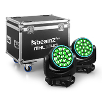 Beamz Pro MHL1940 LED Wash Moving Head Pair