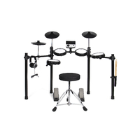 Powerstrike Electronic Mesh Drum kit Avatar Fusion V3 Digital Mesh Heads INCL Drum Stool, Drumsticks, Headphones