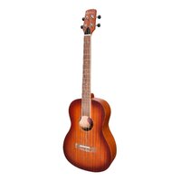 Martinez 'Southern Belle' 6-Series Solid Mahogany Top Acoustic-Electric Baritone Ukulele With Hard Case (Sunburst)