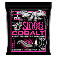 Ernie Ball Super Slinky Cobalt Elec Gtr Strings 3 Pk 9 42