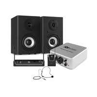 AVE Podcast Teaching Kit with Wireless Microphone and Studio Monitors