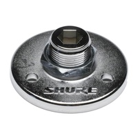 Shure SHR-A12 Mounting Flange-Silver 5/8" 27 TPI Thread for MicClip or Gooseneck;3 Screw Holes