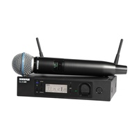 Wireless Dig Handheld System GLXD2 Tx; Beta58 Mic;GLXD4R Rx Auto Setup: 2.4GHz