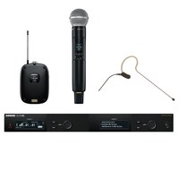 Shure Wireless Digital Mic System Dual Channel; SLXD1 Tx/MX153 & SLXD2SM58;SLXD4D Rx;520-564MHz