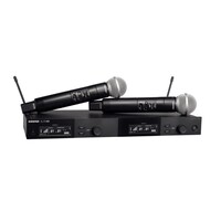 Shure Wireless Dig Handheld System Dual Channel; SLXD2 Tx; SM58 Mic;SLXD4D Rx; 650-694MHz