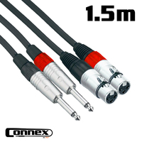 AVE Connex XFJM-1T Twin Audio Cable 1m