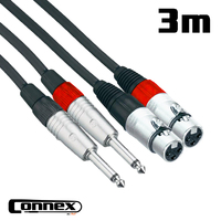 AVE Connex XFJM-3T Twin Audio Cable 3m