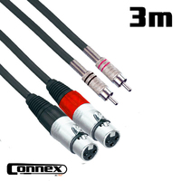 AVE Connex XFRC-3T Twin Audio Cable 3m