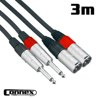 AVE Connex XMJM-3T Twin Audio Cable 3m