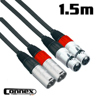 AVE Connex XMXF-1T XLR Audio Cable Twin 1.5m