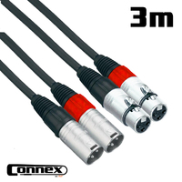 AVE Connex XMXF-3T XLR Audio Cable Twin 3m